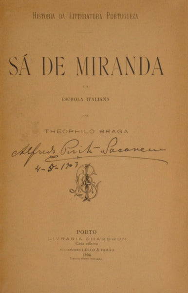SÃ DE MIRANDA E A ESCHOLA ITALIANA.