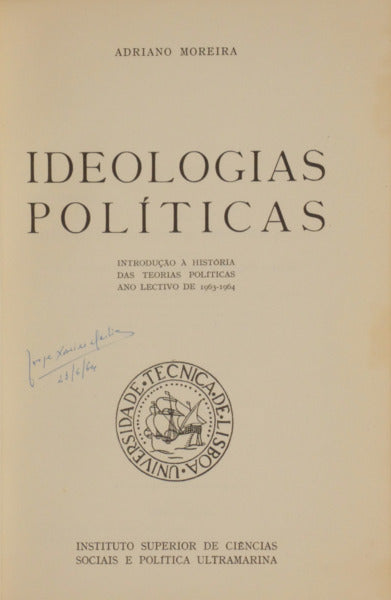 MOREIRA. (Adriano) IDEOLOGIAS POLÍTICAS.