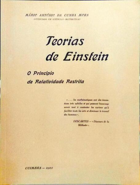 TEORIAS DE EINSTEIN. O PRINCÍPIO DE RELATIVIDADE RESTRITA. [FAC-SIMILE]