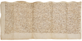 MANUSCRITO, SÃ‰C. XVII - MANUSCRIPT, 17TH CENTURY. FINE OF LANDS BETWEEN HARPER & BENNET. [HURSLEY - ENGLAND]