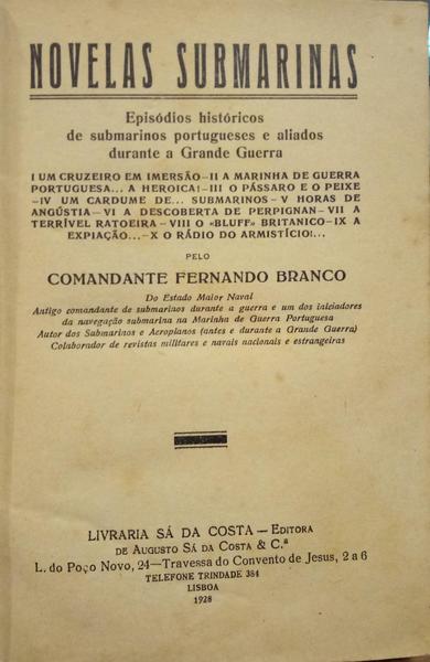 BRANCO. (Fernando) NOVELAS SUBMARINAS.