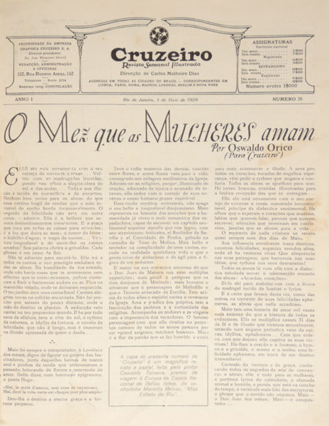 CRUZEIRO (O), REVISTA SEMANAL ILLUSTRADA, N.º 26-38, MAIO-JULHO 1929. [13 NÚMEROS]