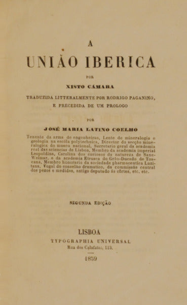 A UNIÃƒO IBERICA. [2 OBRAS]
