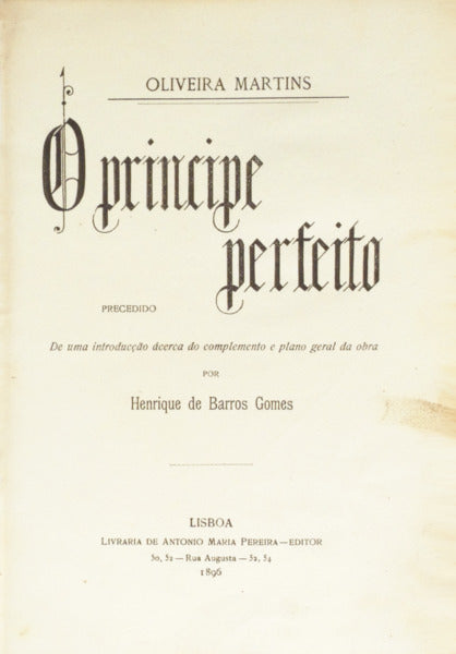 O PRINCIPE PERFEITO. [1.Âª EDIÃ‡ÃƒO - ENCADERNAÃ‡ÃƒO EDITORIAL AZUL E PRETA]