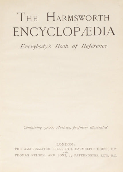 HARMSWORTH (THE) ENCYCLOPAEDIA. [8 VOLUMES]