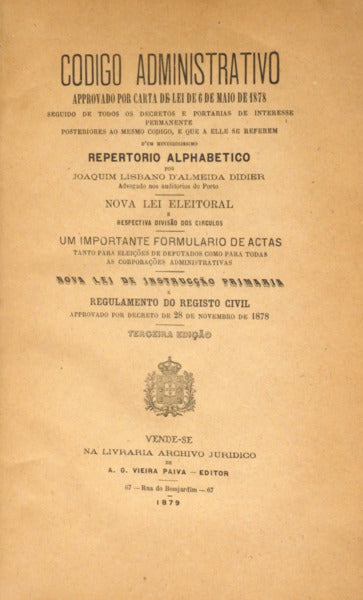 CODIGO ADMINISTRATIVO.