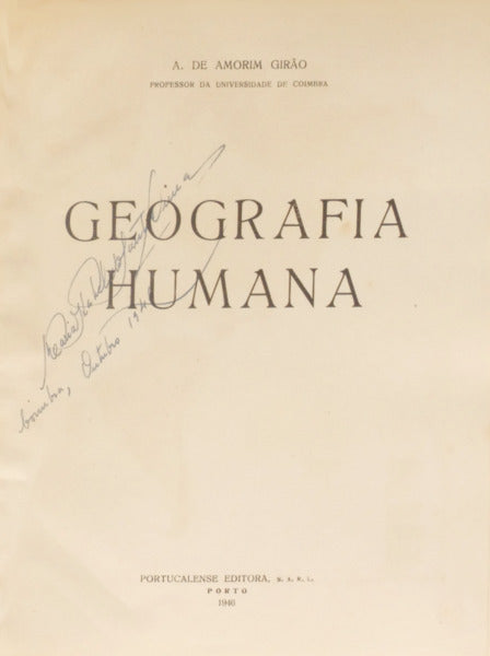 AMORIM GIRÃO. (Aristides de) GEOGRAFIA HUMANA.