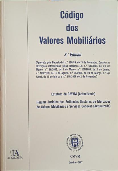 CÓDIGO DOS VALORES MOBILIÁRIOS.