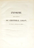 INFORME SOBRE LOS RETRATOS DE CRISTOBAL COLON, SU TRAGE Y ESCUDO DE ARMAS.