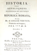 HISTORIA DAS REVOLUÃ‡OENS SUCCEDIDAS NO GOVERNO DA REPUBLICA ROMANA. [3 VOLS.]
