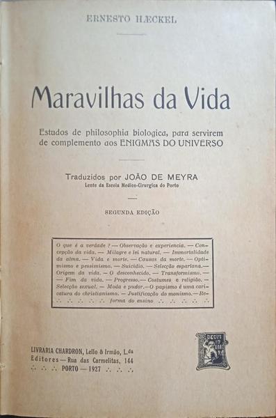 MARAVILHAS DA VIDA.