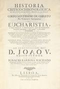 HISTORIA CRITICO-CHRONOLOGICA DA INSTITUIÃ‡AM DA FESTA, PROCISSAM, E OFFICIO DO CORPO SANTISSIMO DE CHRISTO