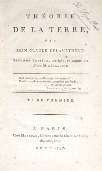 THÃ‰ORIE DE LA TERRE,