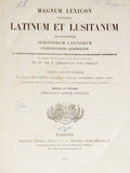 PINA CABRAL. (Frei Manuel de) MAGNUM LEXICON NOVISSIMUM LATINUM ET LUSITANUM