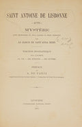 SANTANA NERY. (Barão de) SAINT ANTOINE DE LISBONNE. AUTO. MYSTÈRE.