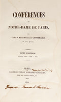 LACORDAIRE. (Henri-Dominique) CONFÉRENCES DE NOTRE-DAME DE PARIS, TOME PREMIER.