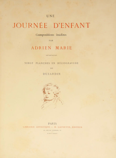 MARIE. (Adrien) UNE JOURNÉE D'ENFANT.