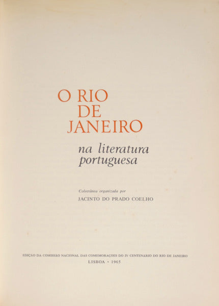 RIO (O) DE JANEIRO NA LITERATURA PORTUGUESA.
