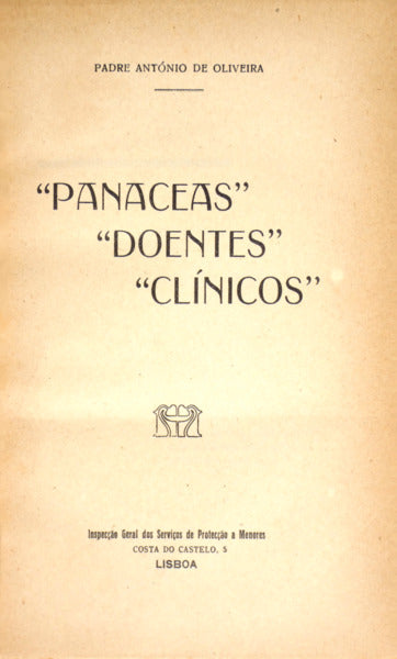 PANACEAS, DOENTES, CLÍNICOS.