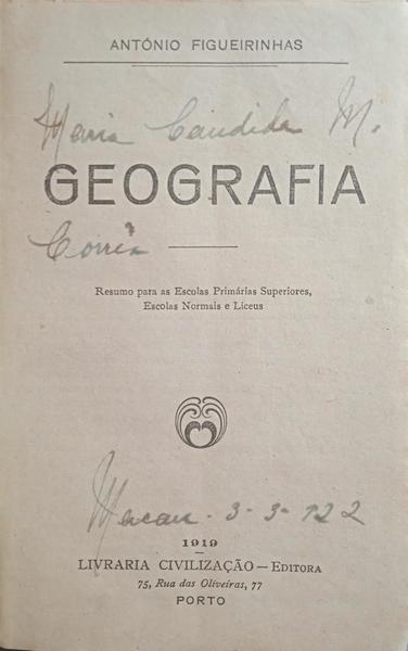 FIGUEIRINHAS. (António) GEOGRAFIA.