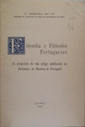 MOREIRA DE SÁ. (Artur) FILOSOFIA E FILÓSOFOS PORTUGUESES.
