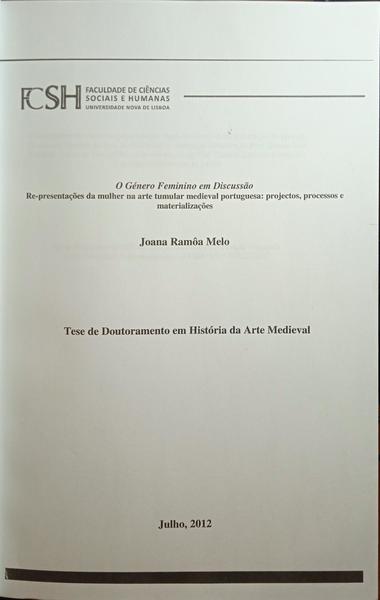 RAMÔA MELO. (Joana) O GÉNERO FEMININO EM DISCUSSÃO.