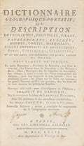 DICTIONNAIRE GÃ‰OGRAPHIQUE-PORTATIF OU DESCRIPTION