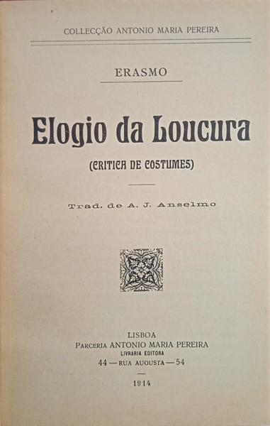 ELOGIO DA LOUCURA.