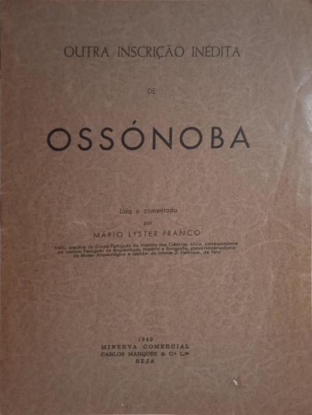 OUTRA INSCRIÇÃO INÉDITA DE OSSÓNOBA.