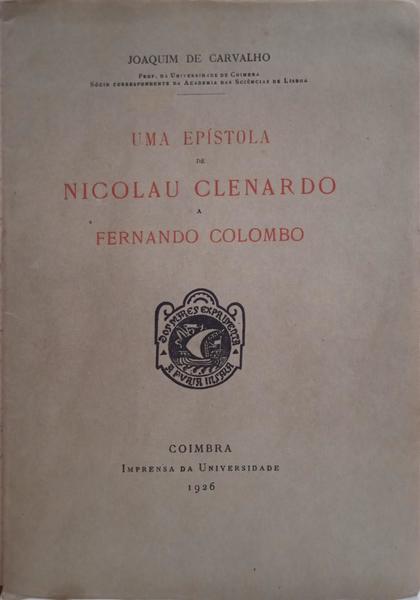 UMA EPÍSTOLA DE NICOLAU CLENARDO A FERNANDO COLOMBO. [DED. AUTOR]