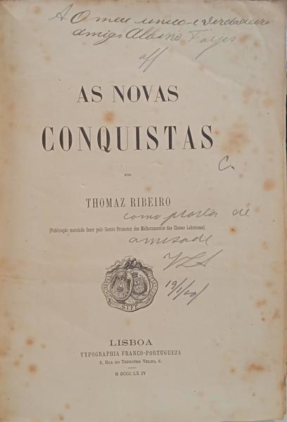 AS NOVAS CONQUISTAS. [DED. AUTOR]