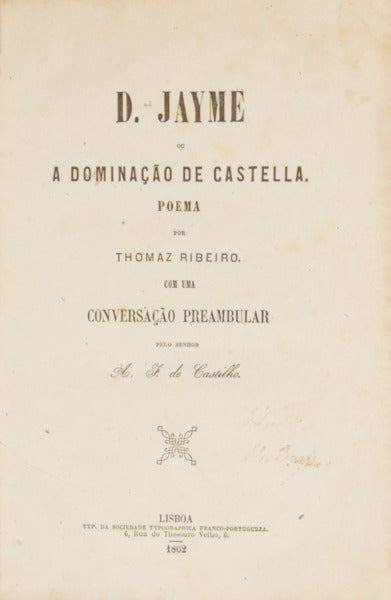 D. JAYME OU A DOMINAÃ‡ÃƒO DE CASTELLA: POEMA.