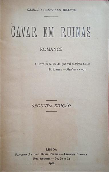 CAVAR EM RUÍNAS. [2.ª EDIÇÃO Parceria]