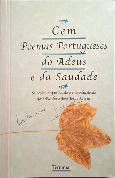CEM POEMAS PORTUGUESES DO ADEUS E DA SAUDADE. [1.ª EDIÇÃO]