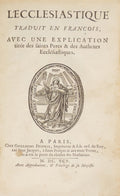 ECCLESIASTIQUE (L') TRADUIT EN FRANÇOIS