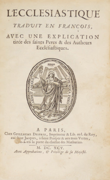 ECCLESIASTIQUE (L') TRADUIT EN FRANÇOIS