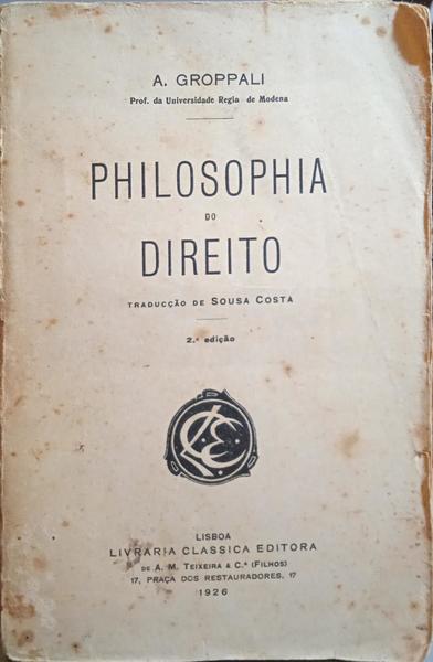 PHILOSOPHIA DO DIREITO. [2.ª EDIÇÃO]