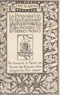 LA PITOYABLE VIE DU ROI ÉDOUARD V & LES CRUAUTÉS HORRIBLES DU ROI RICHARD III.