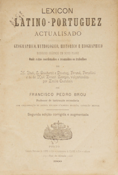 LEXICON LATINO-PORTUGUEZ: ACTUALISADO.
