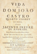 VIDA DE DOM IOÃƒO DE CASTRO QUARTO VISO-REY DA INDIA, [1703 - 3.Âª EDIÃ‡ÃƒO]