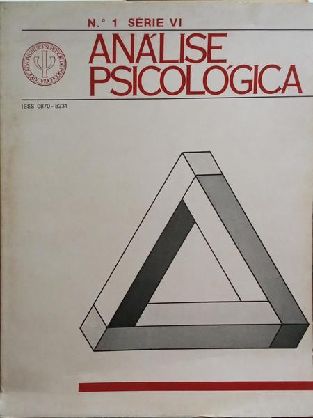 ANÁLISE PSICOLÓGICA, N.º 1 SÉRIE VI, JANEIRO 1988.