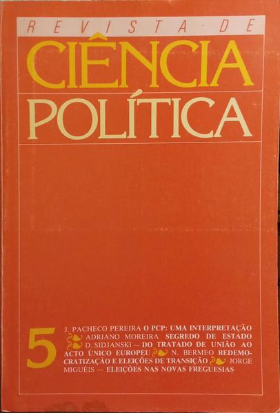 REVISTA DE CIÊNCIA POLÍTICA, N.º 5, 1.º SEMESTRE DE 1987.