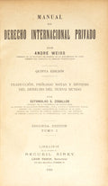 MANUAL DE DERECHO INTERNACIONAL PRIVADO. [2 VOLS.]
