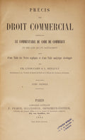 LYON-CAEN. (Ch.) e L. Renault. PRÉCIS DE DROIT COMMERCIAL. [2 VOLS.]