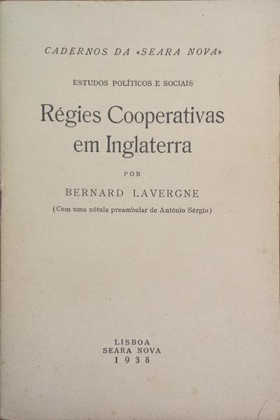 RÉGIES COOPERATIVAS EM INGLATERRA.