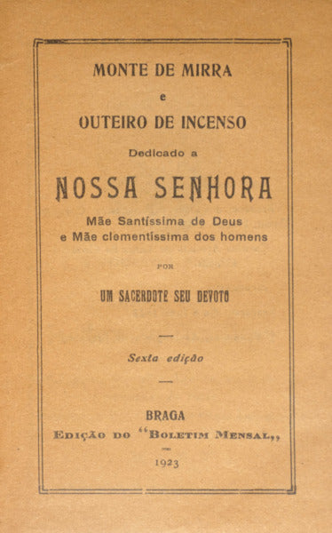 MONTE DE MIRRA E OUTEIRO DE INCENSO.