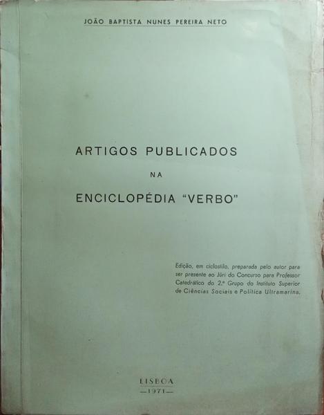 ARTIGOS PUBLICADOS NA ENCICLOPÃ‰DIA VERBO.