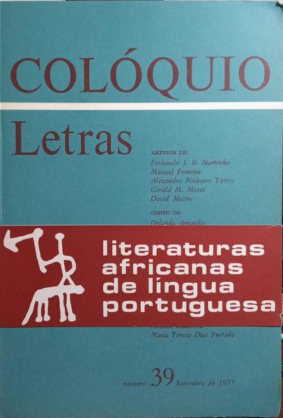COLÃ“QUIO LETRAS, N.Âº 39, SETEMBRO 1977. [C/TARJA]