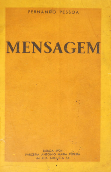PESSOA. (Fernando) MENSAGEM. [1.ª EDIÇÃO]