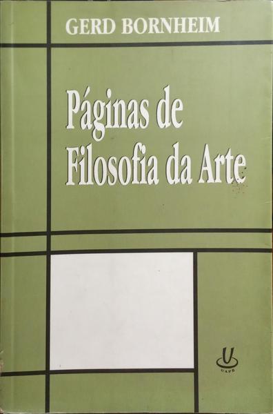 BORNHEIM. (Gerd) PÁGINAS DE FILOSOFIA DA ARTE.